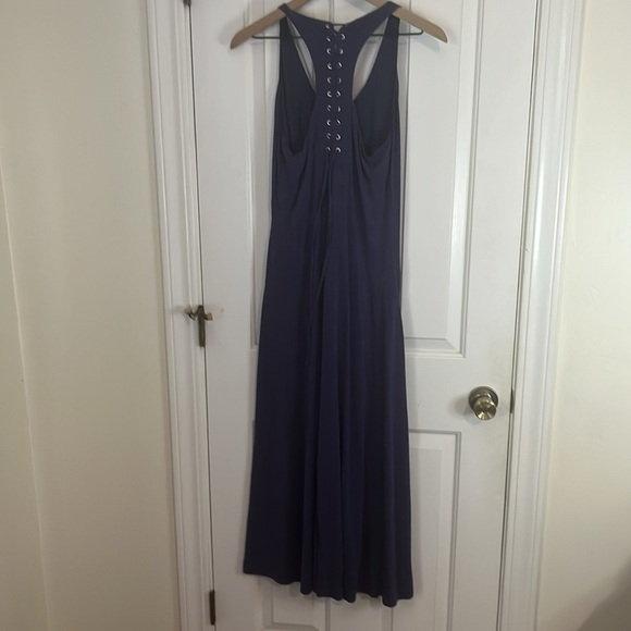 Anthropologie x Maeve | Melanie Jersey Knit Maxi Dress Lace Up Racerback Small - Picture 8 of 12